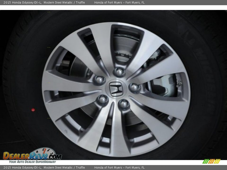 2015 Honda Odyssey EX-L Modern Steel Metallic / Truffle Photo #3