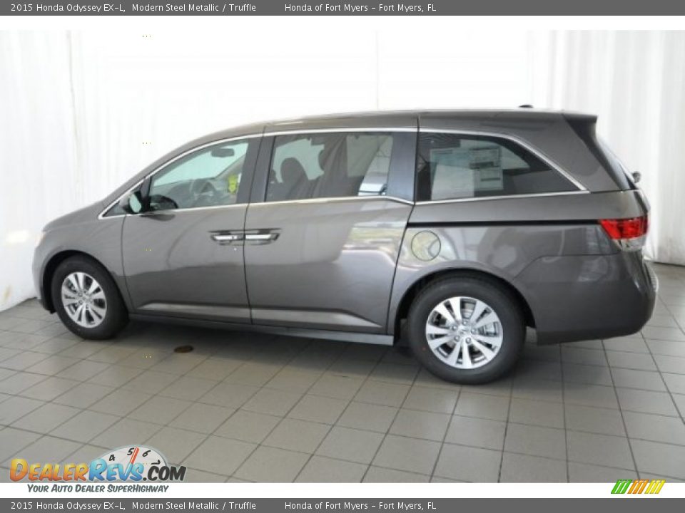 2015 Honda Odyssey EX-L Modern Steel Metallic / Truffle Photo #4