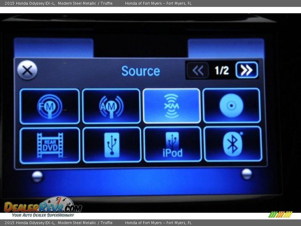 2015 Honda Odyssey EX-L Modern Steel Metallic / Truffle Photo #15