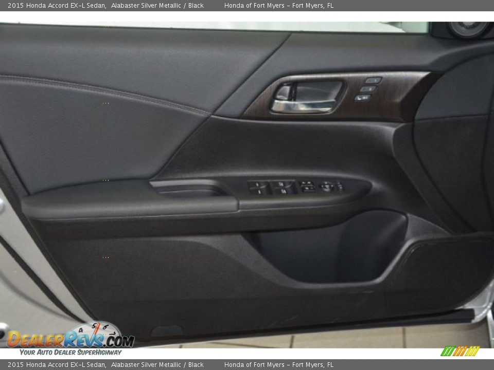 2015 Honda Accord EX-L Sedan Alabaster Silver Metallic / Black Photo #7
