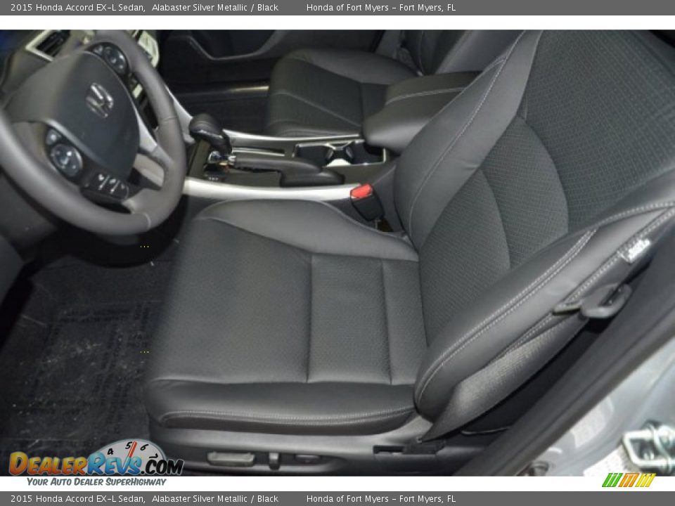 2015 Honda Accord EX-L Sedan Alabaster Silver Metallic / Black Photo #8