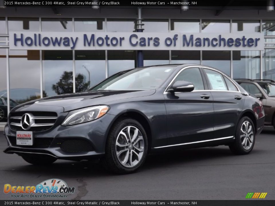 2015 Mercedes-Benz C 300 4Matic Steel Grey Metallic / Grey/Black Photo #1