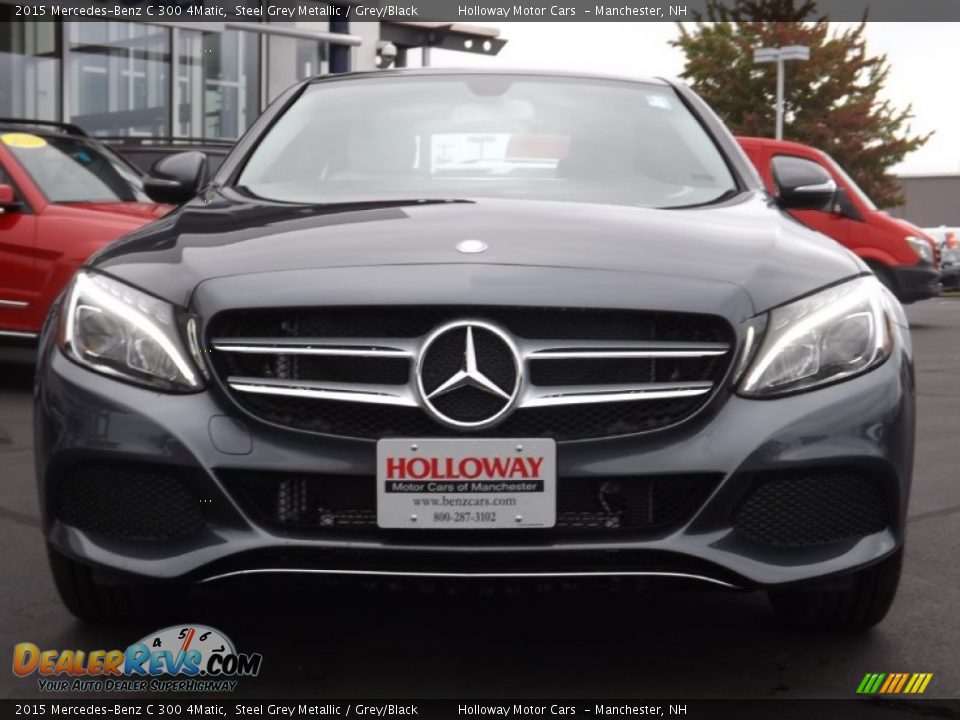 2015 Mercedes-Benz C 300 4Matic Steel Grey Metallic / Grey/Black Photo #2