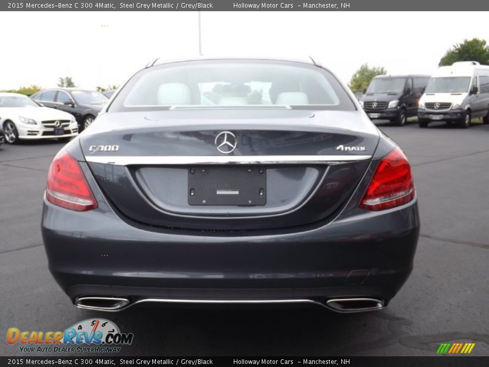 2015 Mercedes-Benz C 300 4Matic Steel Grey Metallic / Grey/Black Photo #4