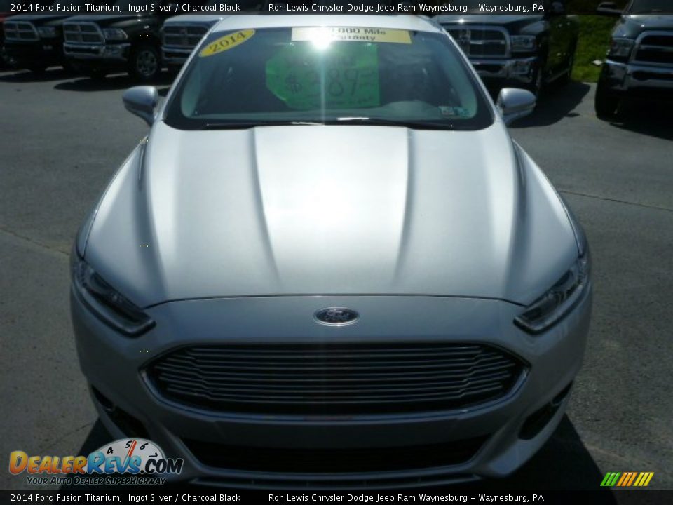 2014 Ford Fusion Titanium Ingot Silver / Charcoal Black Photo #8