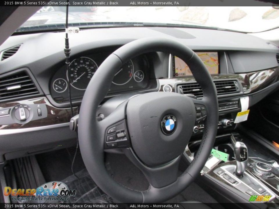 2015 BMW 5 Series 535i xDrive Sedan Space Gray Metallic / Black Photo #14