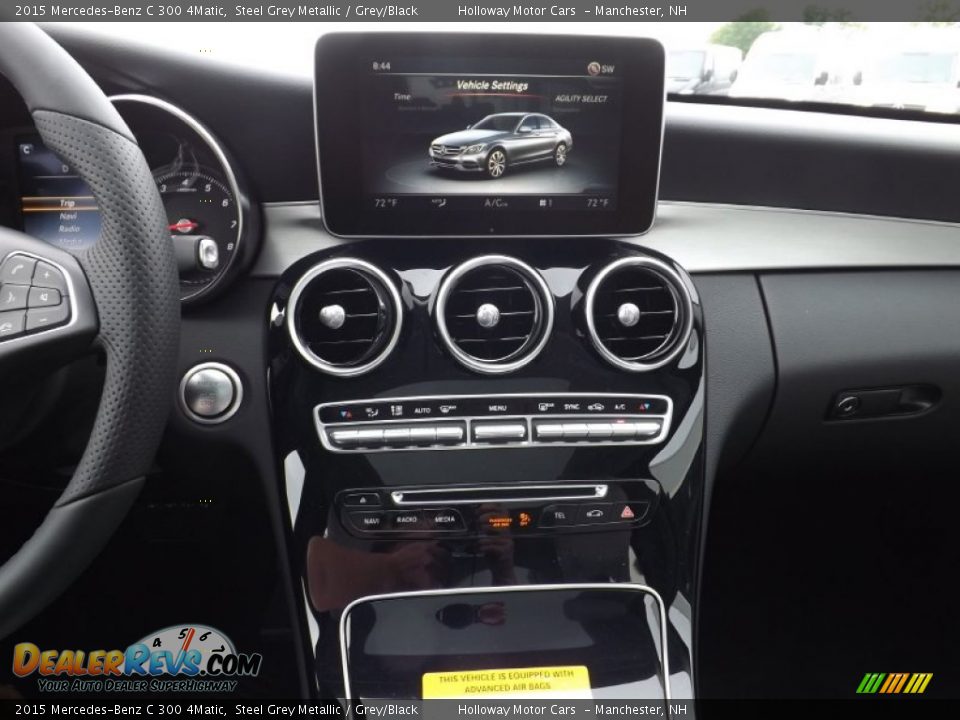 2015 Mercedes-Benz C 300 4Matic Steel Grey Metallic / Grey/Black Photo #11