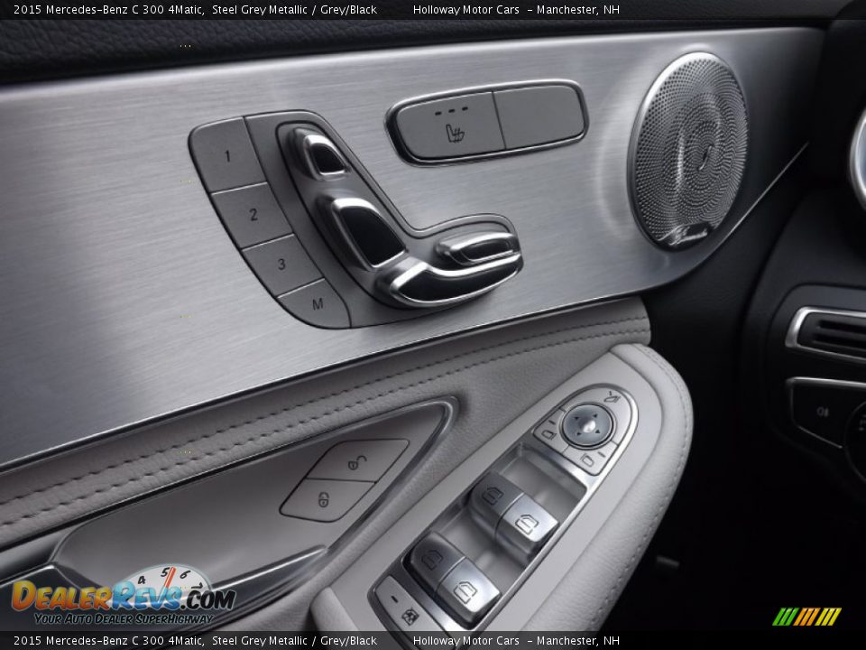2015 Mercedes-Benz C 300 4Matic Steel Grey Metallic / Grey/Black Photo #15