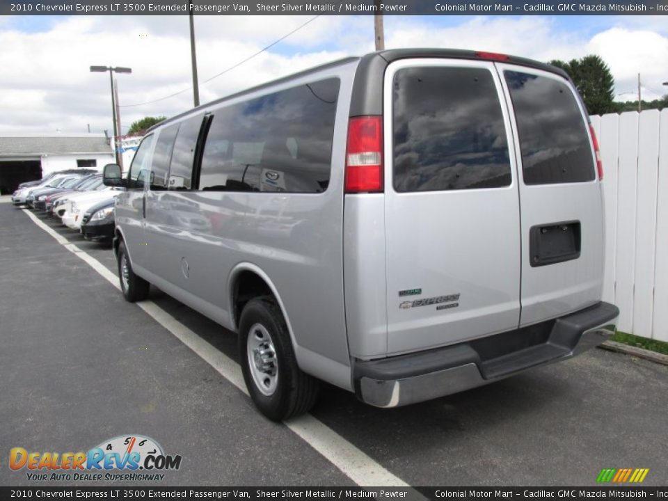 2010 Chevrolet Express LT 3500 Extended Passenger Van Sheer Silver Metallic / Medium Pewter Photo #4