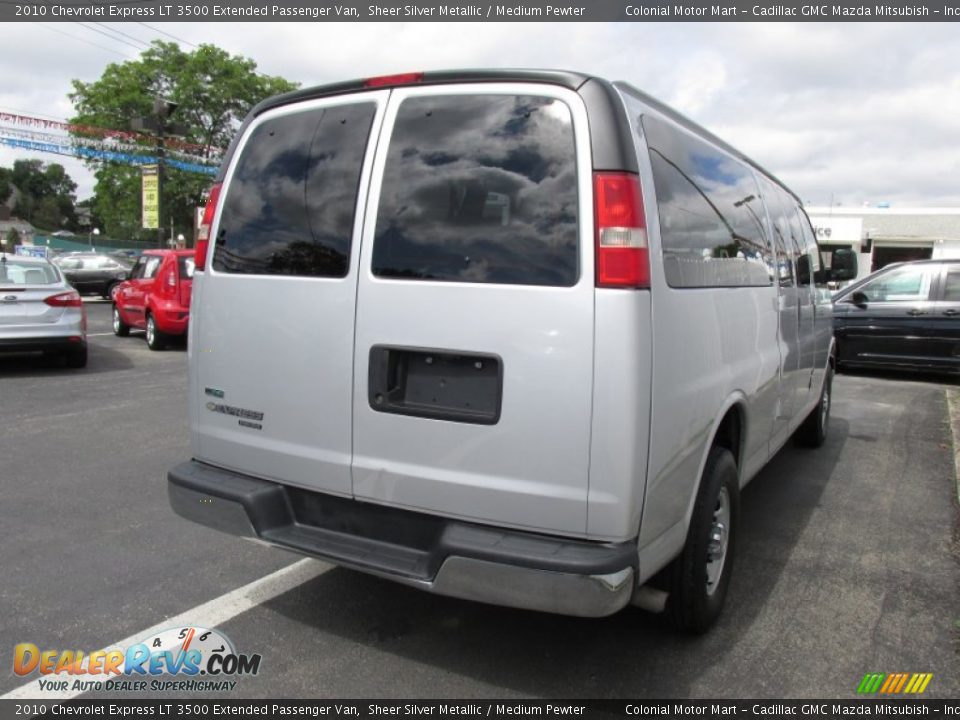 2010 Chevrolet Express LT 3500 Extended Passenger Van Sheer Silver Metallic / Medium Pewter Photo #6