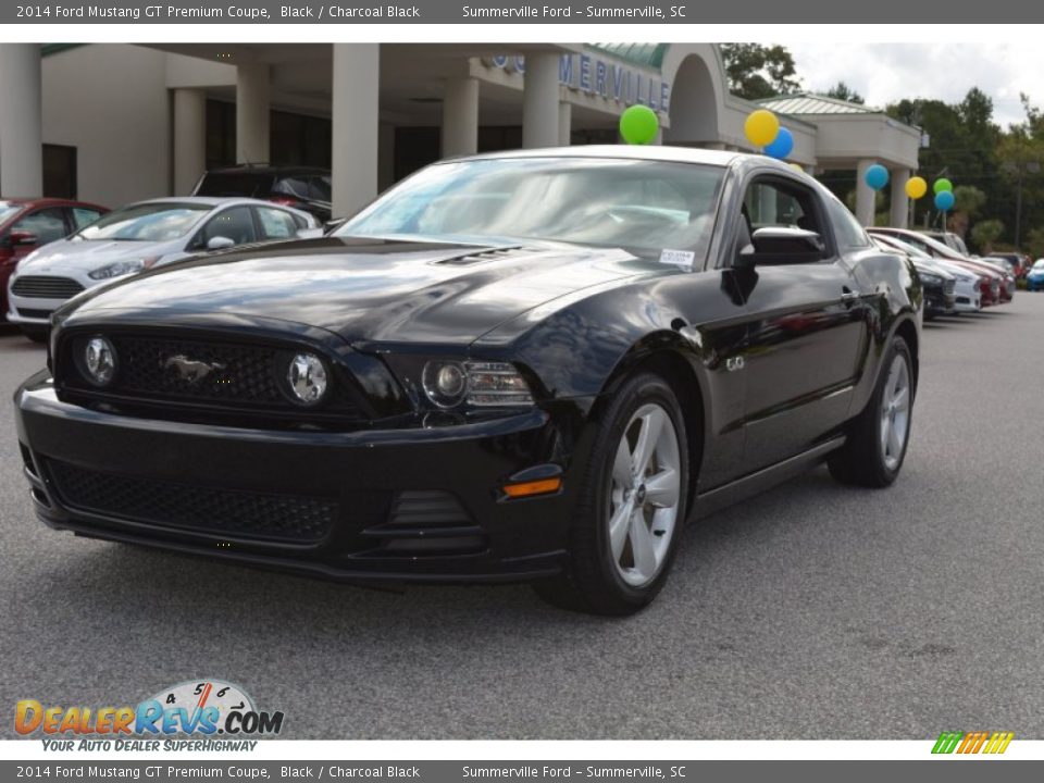 2014 Ford Mustang GT Premium Coupe Black / Charcoal Black Photo #7