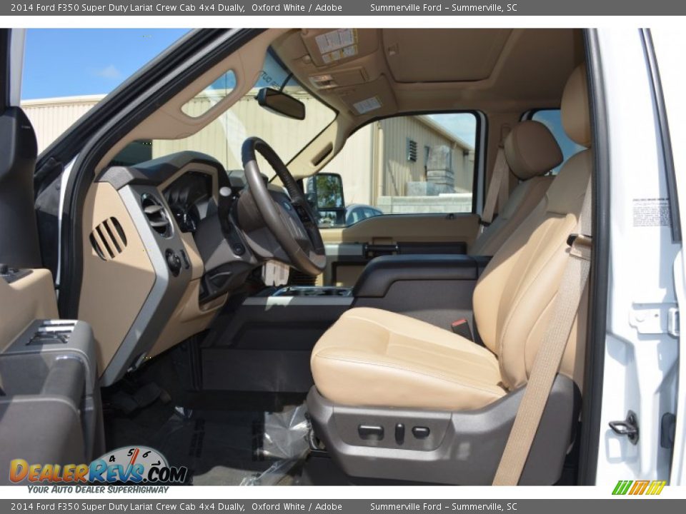 2014 Ford F350 Super Duty Lariat Crew Cab 4x4 Dually Oxford White / Adobe Photo #18