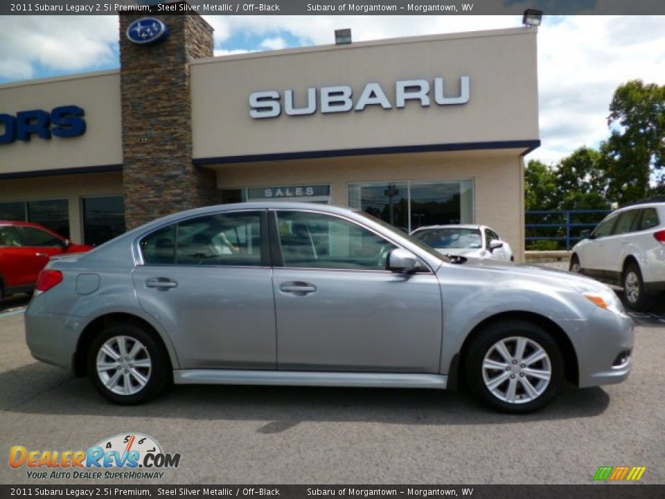 2011 Subaru Legacy 2.5i Premium Steel Silver Metallic / Off-Black Photo #12
