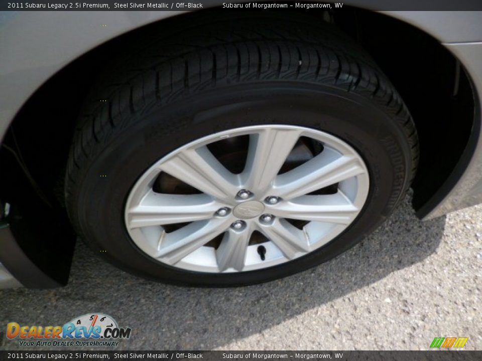 2011 Subaru Legacy 2.5i Premium Steel Silver Metallic / Off-Black Photo #13