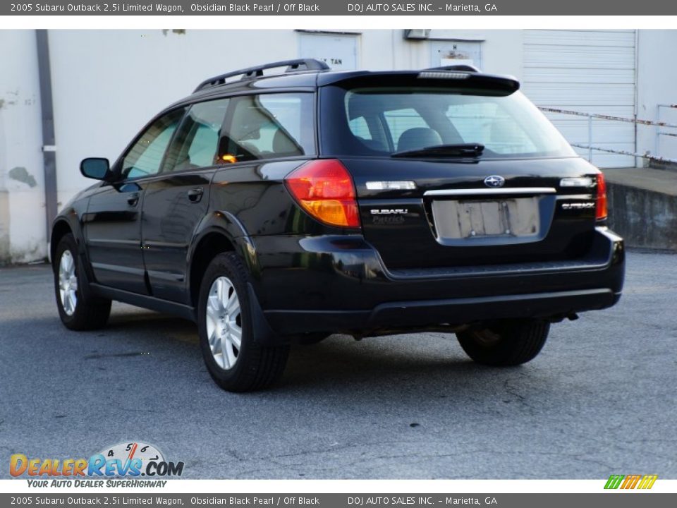 2005 Subaru Outback 2.5i Limited Wagon Obsidian Black Pearl / Off Black Photo #5