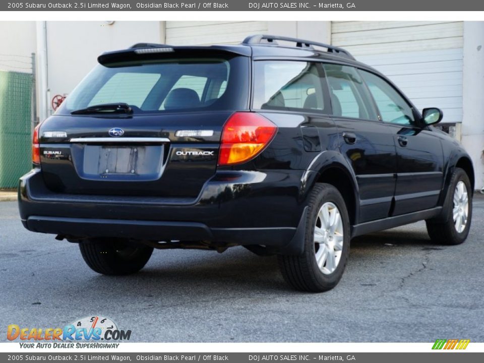 2005 Subaru Outback 2.5i Limited Wagon Obsidian Black Pearl / Off Black Photo #6