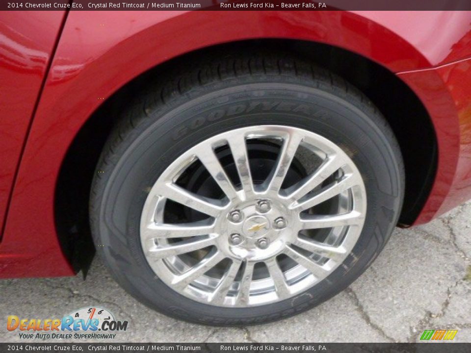 2014 Chevrolet Cruze Eco Crystal Red Tintcoat / Medium Titanium Photo #9