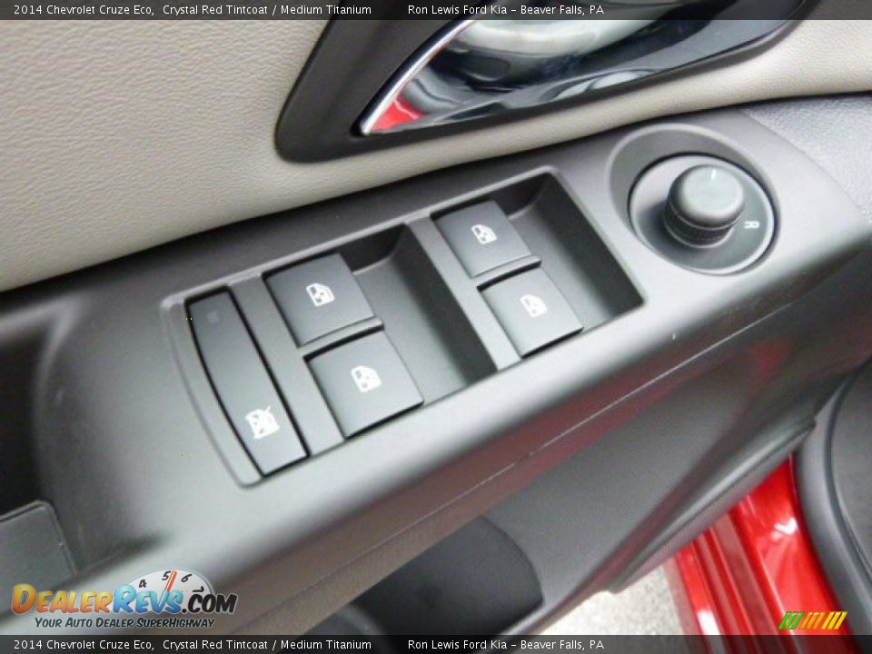 2014 Chevrolet Cruze Eco Crystal Red Tintcoat / Medium Titanium Photo #15