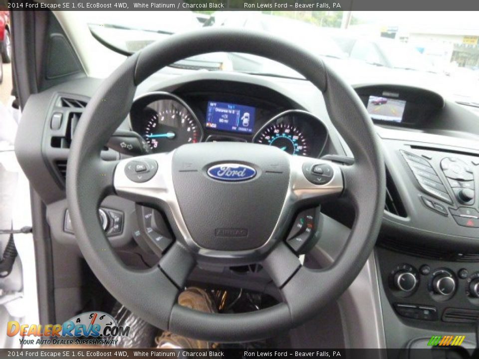 2014 Ford Escape SE 1.6L EcoBoost 4WD White Platinum / Charcoal Black Photo #19