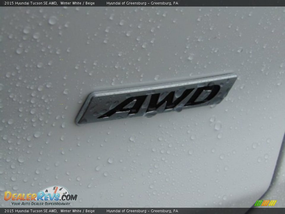 2015 Hyundai Tucson SE AWD Winter White / Beige Photo #7