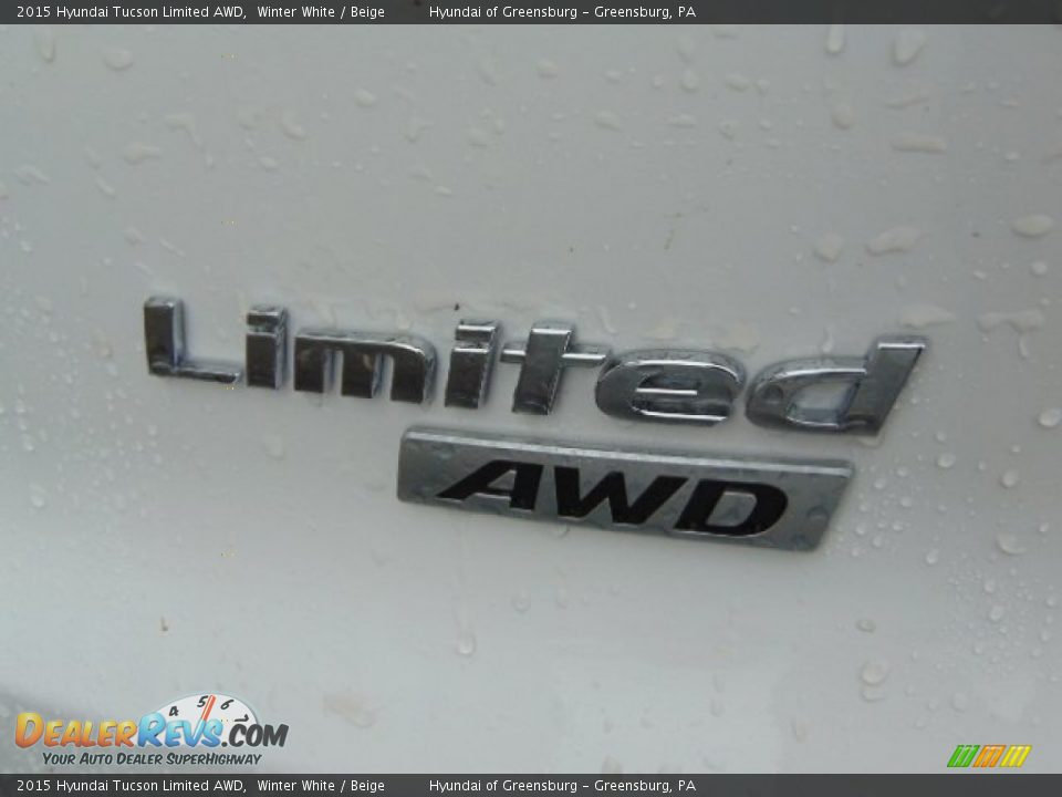 2015 Hyundai Tucson Limited AWD Winter White / Beige Photo #7