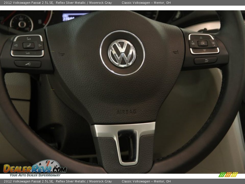 2012 Volkswagen Passat 2.5L SE Reflex Silver Metallic / Moonrock Gray Photo #6