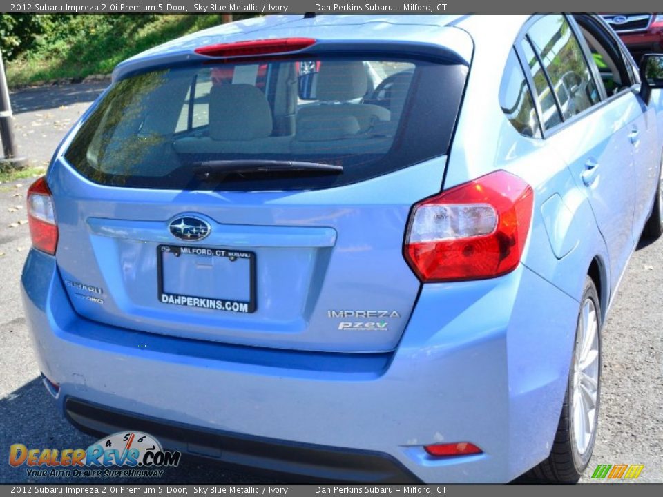 2012 Subaru Impreza 2.0i Premium 5 Door Sky Blue Metallic / Ivory Photo #7