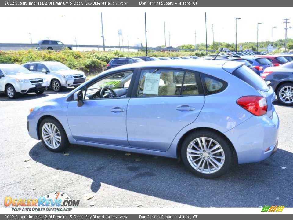 2012 Subaru Impreza 2.0i Premium 5 Door Sky Blue Metallic / Ivory Photo #11