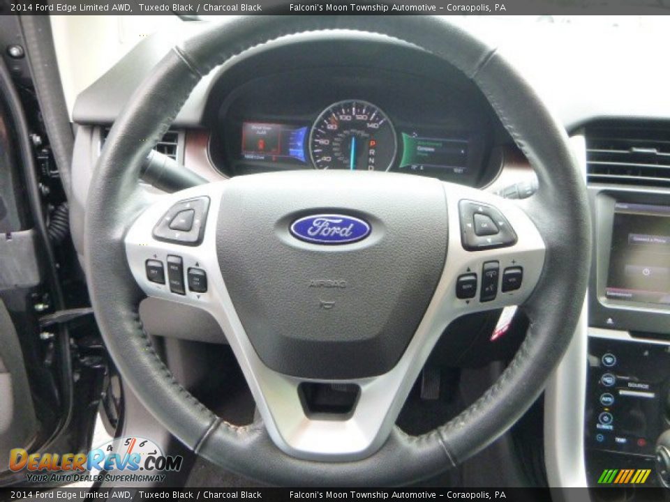 2014 Ford Edge Limited AWD Tuxedo Black / Charcoal Black Photo #21