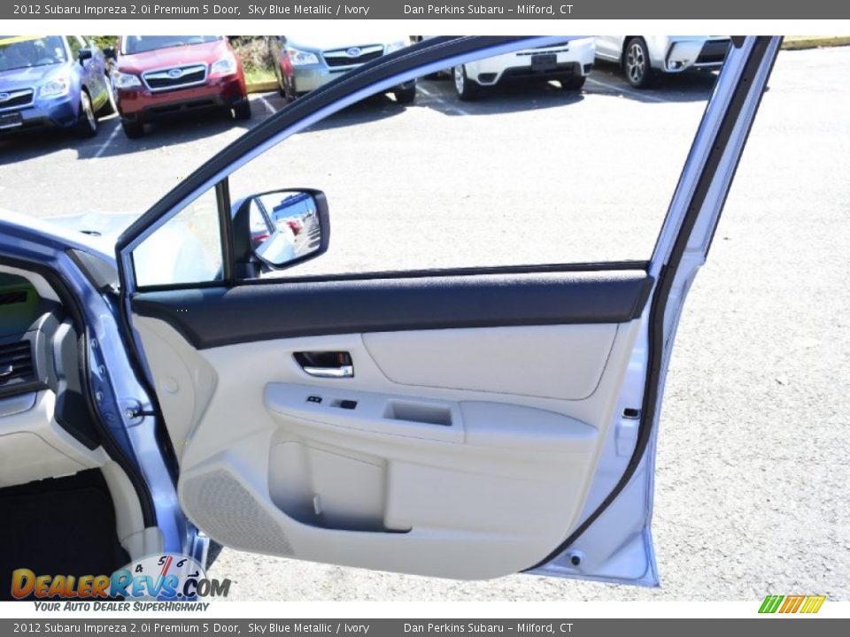 2012 Subaru Impreza 2.0i Premium 5 Door Sky Blue Metallic / Ivory Photo #16