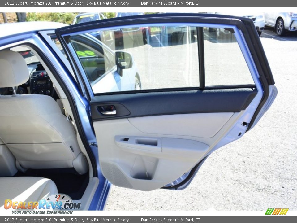 2012 Subaru Impreza 2.0i Premium 5 Door Sky Blue Metallic / Ivory Photo #17