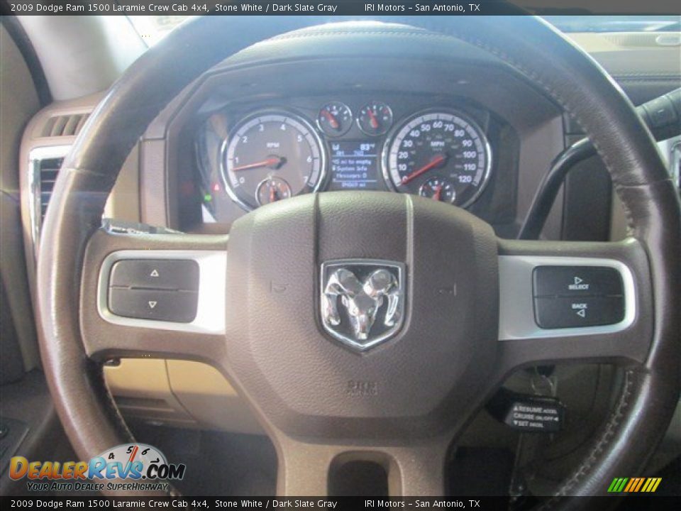2009 Dodge Ram 1500 Laramie Crew Cab 4x4 Stone White / Dark Slate Gray Photo #18