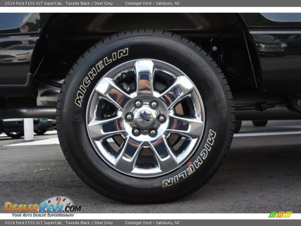 2014 Ford F150 XLT SuperCab Tuxedo Black / Steel Grey Photo #11