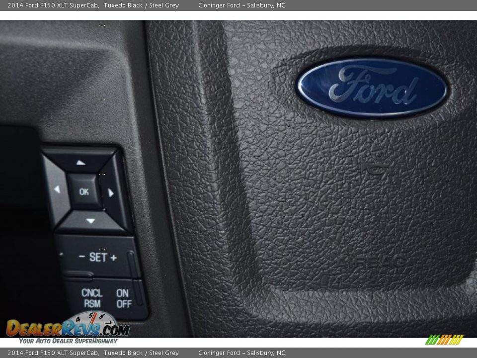 2014 Ford F150 XLT SuperCab Tuxedo Black / Steel Grey Photo #13