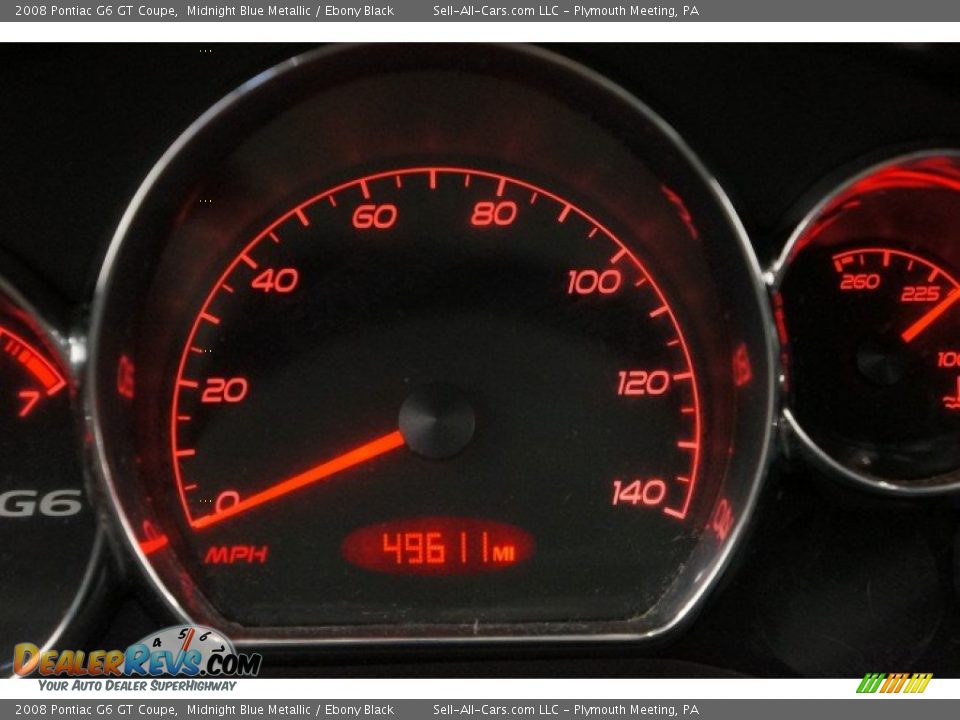 2008 Pontiac G6 GT Coupe Midnight Blue Metallic / Ebony Black Photo #23