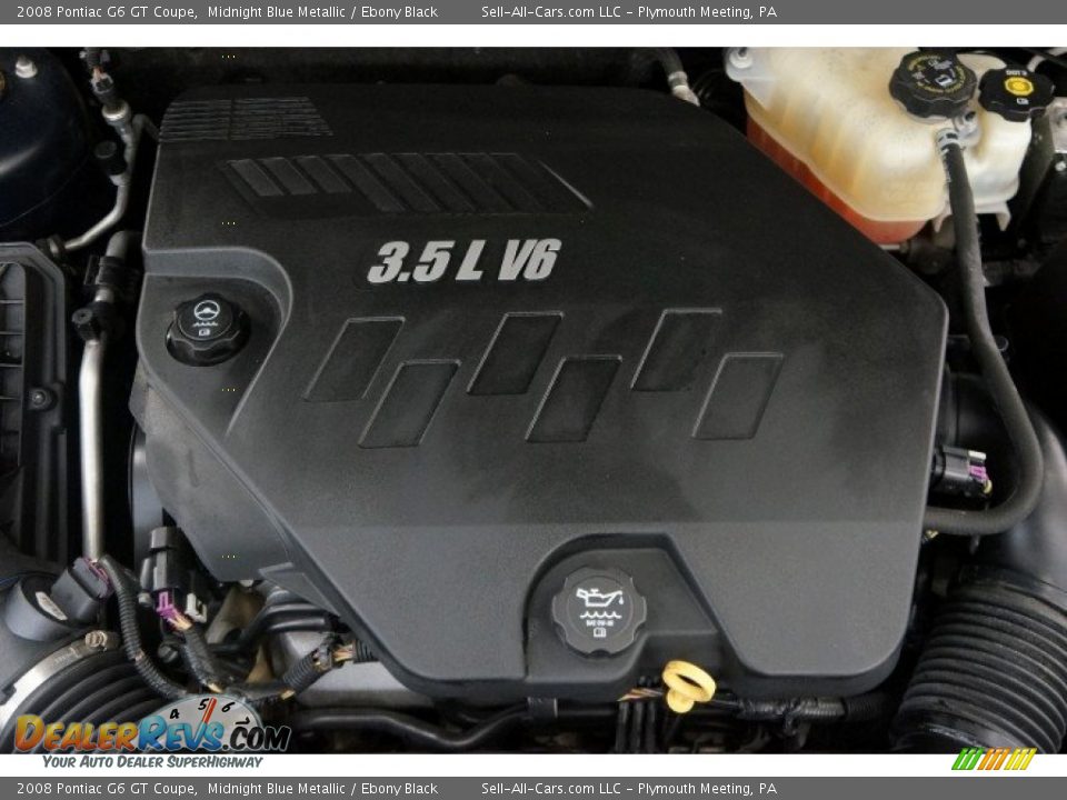 2008 Pontiac G6 GT Coupe Midnight Blue Metallic / Ebony Black Photo #29