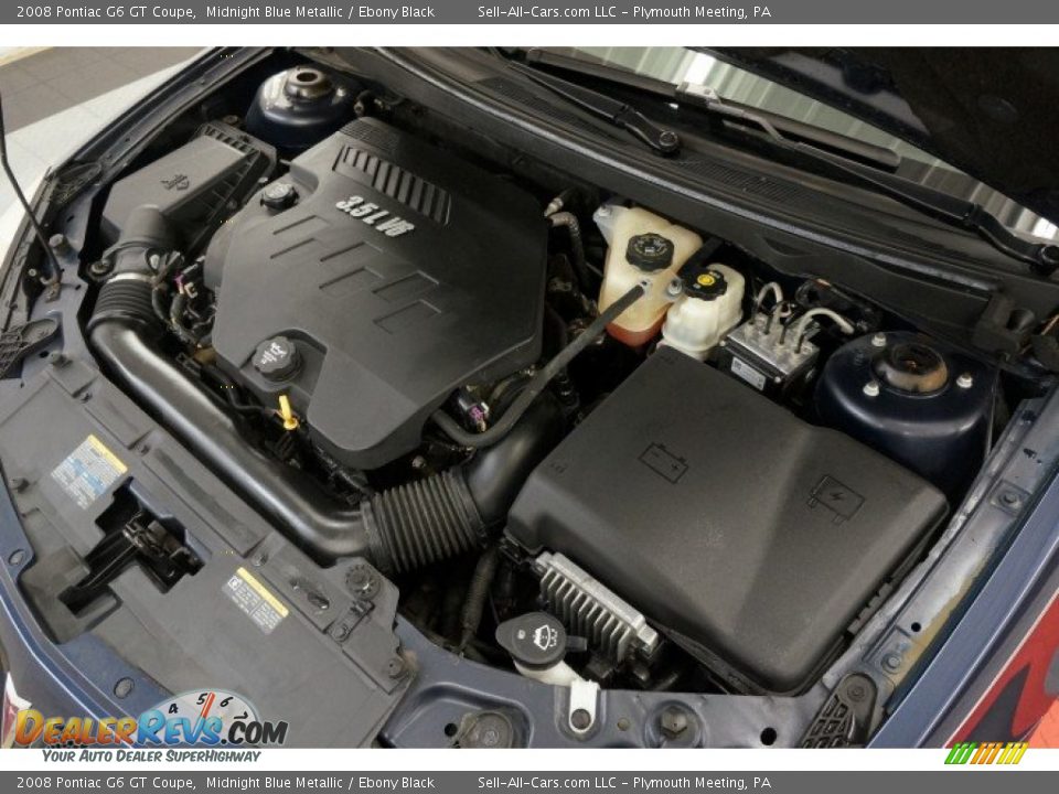 2008 Pontiac G6 GT Coupe Midnight Blue Metallic / Ebony Black Photo #31