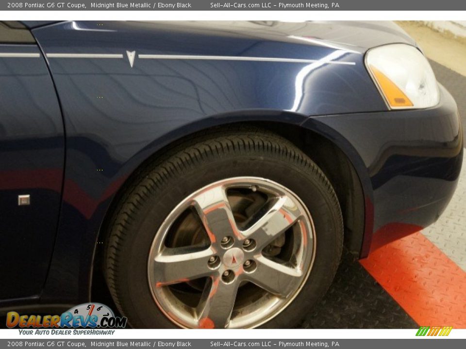 2008 Pontiac G6 GT Coupe Midnight Blue Metallic / Ebony Black Photo #36