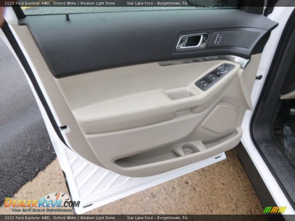 2015 Ford Explorer 4WD Oxford White / Medium Light Stone Photo #11