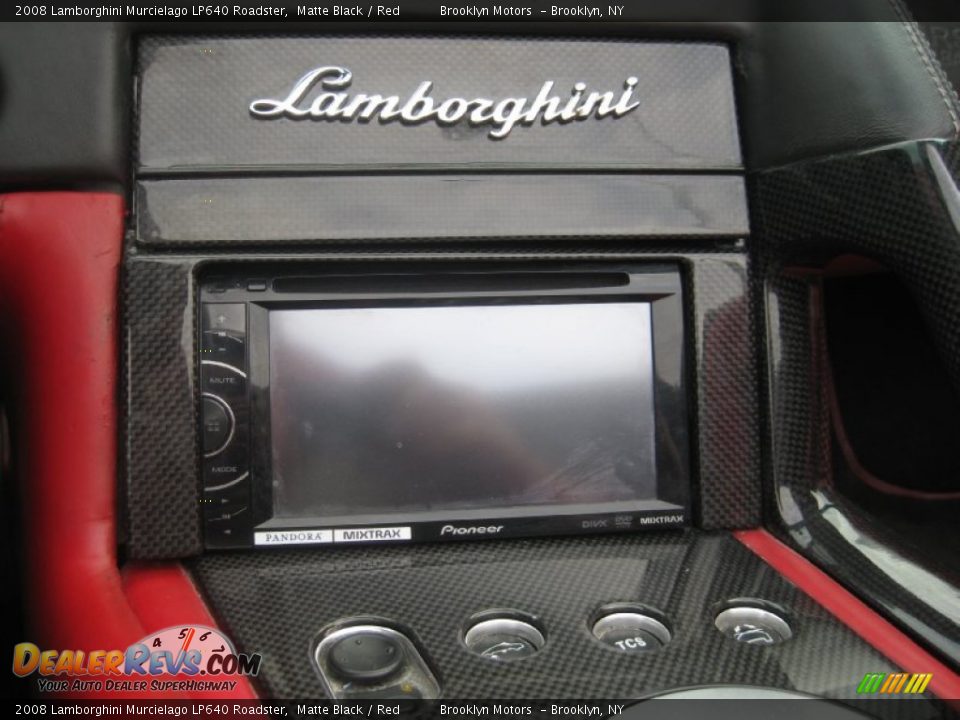 2008 Lamborghini Murcielago LP640 Roadster Matte Black / Red Photo #33