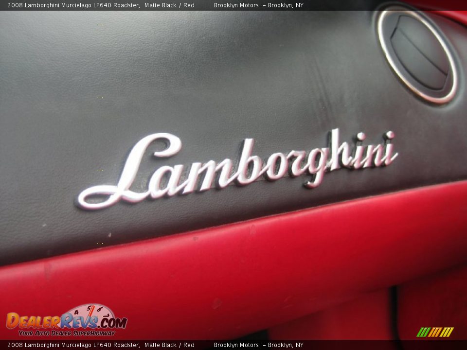 2008 Lamborghini Murcielago LP640 Roadster Matte Black / Red Photo #34