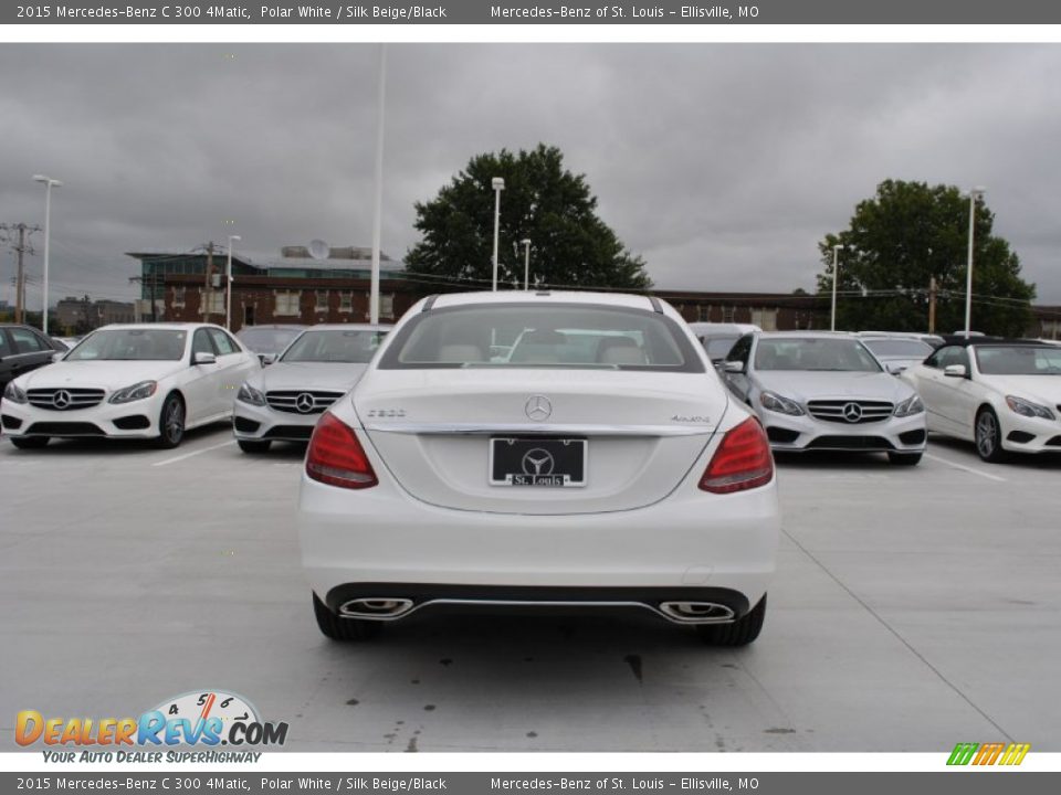 2015 Mercedes-Benz C 300 4Matic Polar White / Silk Beige/Black Photo #3