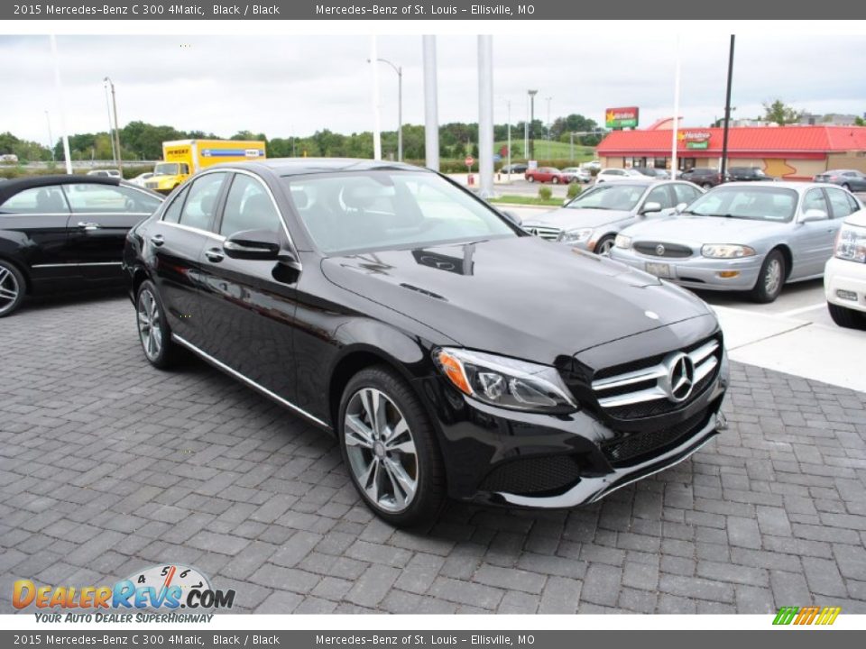 2015 Mercedes-Benz C 300 4Matic Black / Black Photo #1