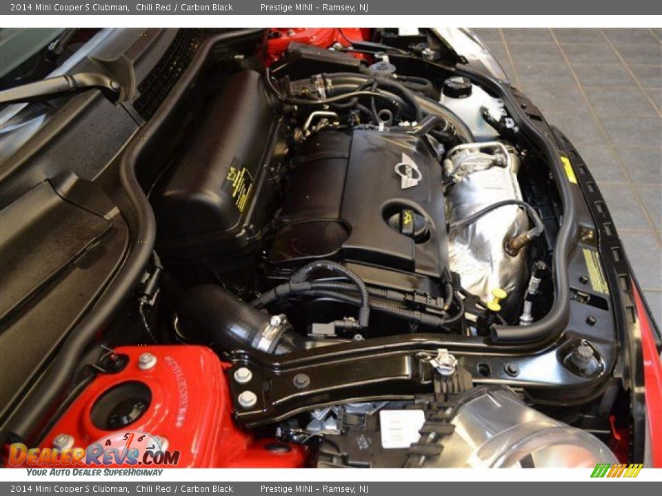 2014 Mini Cooper S Clubman Chili Red / Carbon Black Photo #34
