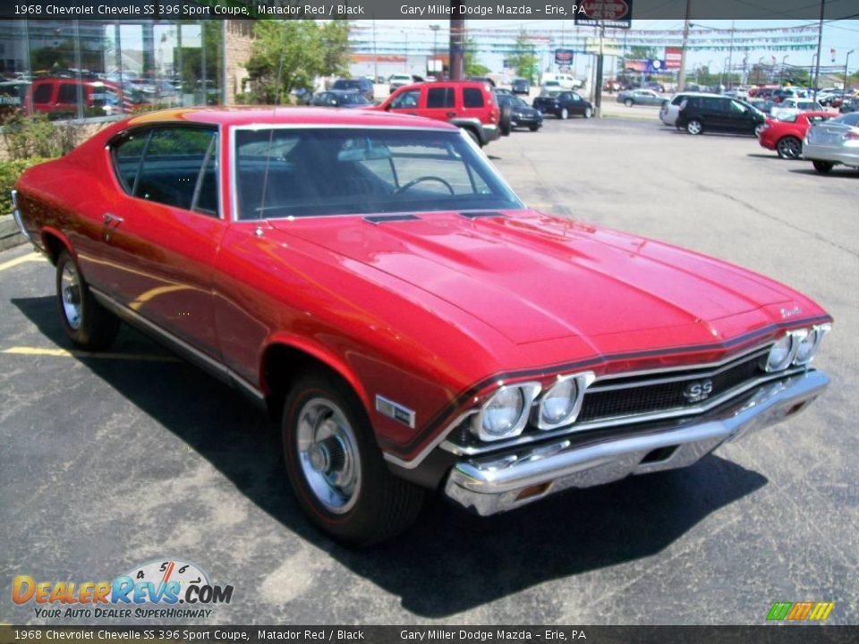 1968 Chevrolet Chevelle SS 396 Sport Coupe Matador Red / Black Photo #7