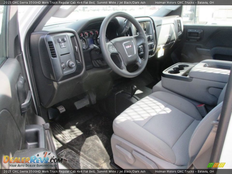 2015 GMC Sierra 3500HD Work Truck Regular Cab 4x4 Flat Bed Summit White / Jet Black/Dark Ash Photo #5