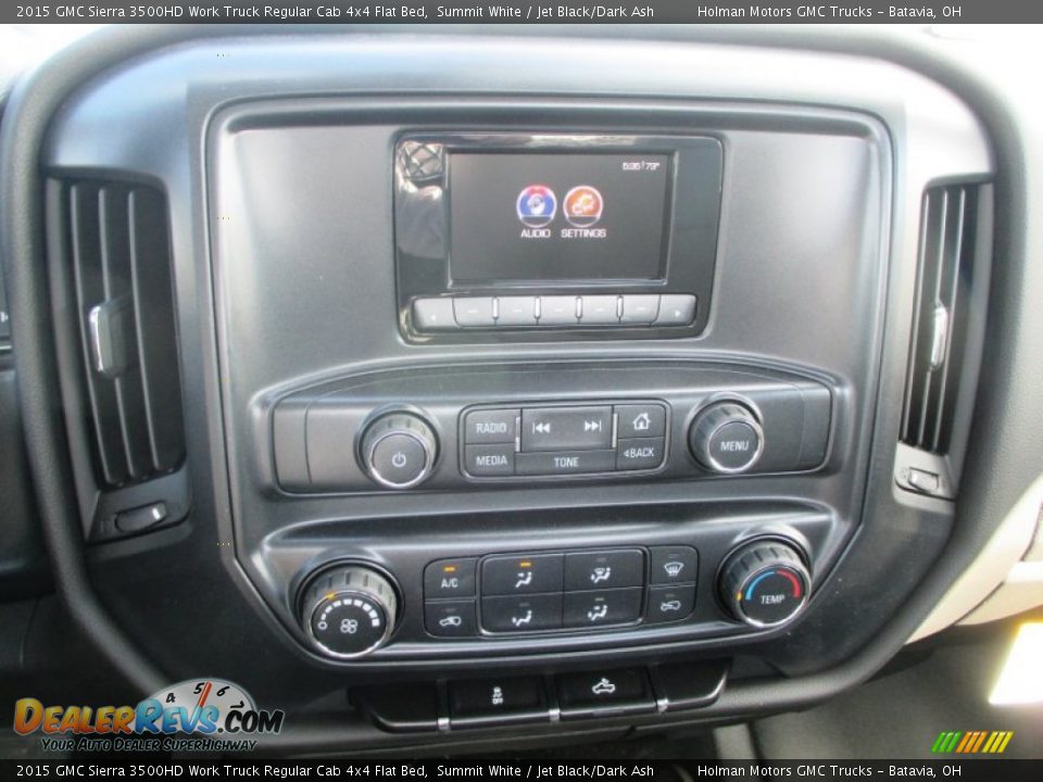 2015 GMC Sierra 3500HD Work Truck Regular Cab 4x4 Flat Bed Summit White / Jet Black/Dark Ash Photo #6