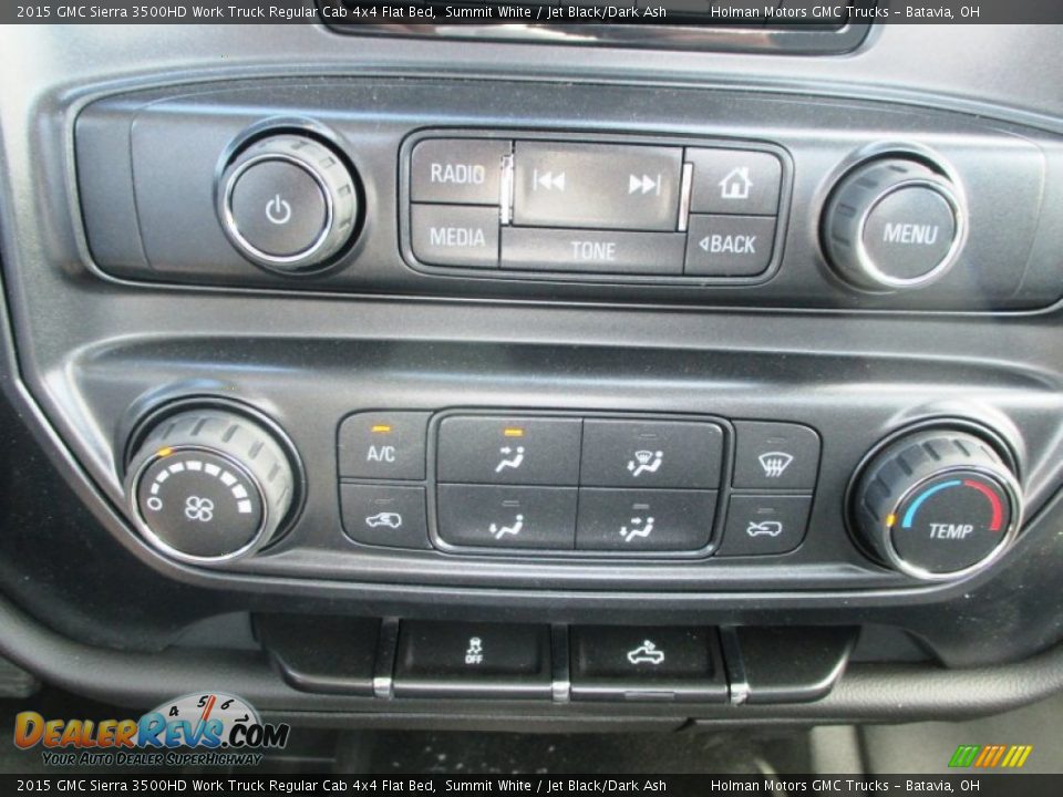 2015 GMC Sierra 3500HD Work Truck Regular Cab 4x4 Flat Bed Summit White / Jet Black/Dark Ash Photo #7