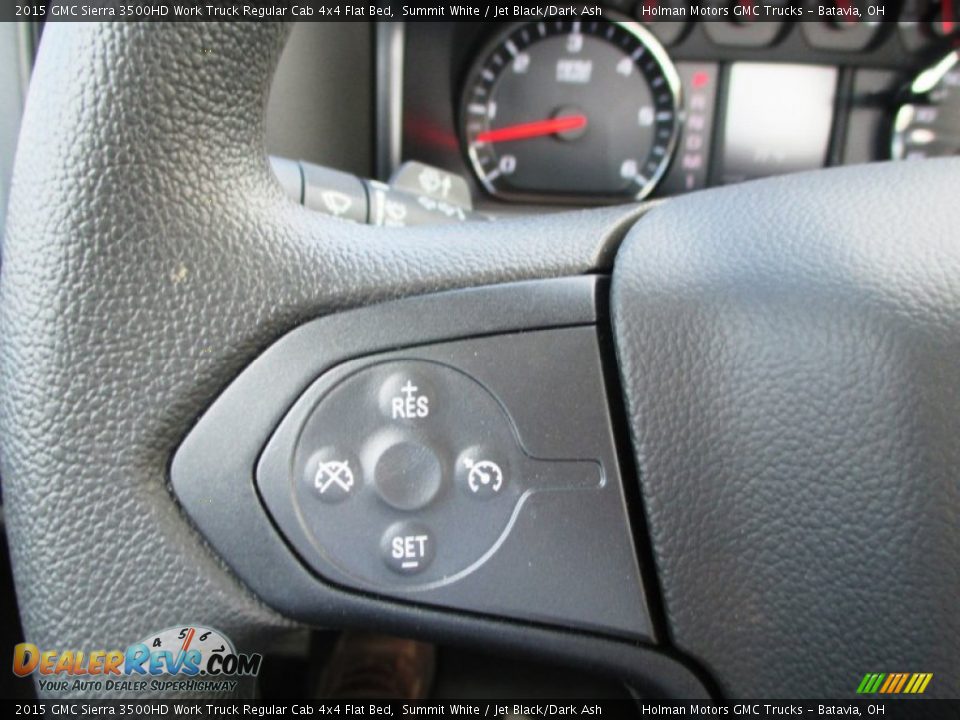 2015 GMC Sierra 3500HD Work Truck Regular Cab 4x4 Flat Bed Summit White / Jet Black/Dark Ash Photo #9