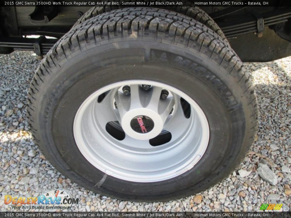 2015 GMC Sierra 3500HD Work Truck Regular Cab 4x4 Flat Bed Summit White / Jet Black/Dark Ash Photo #13